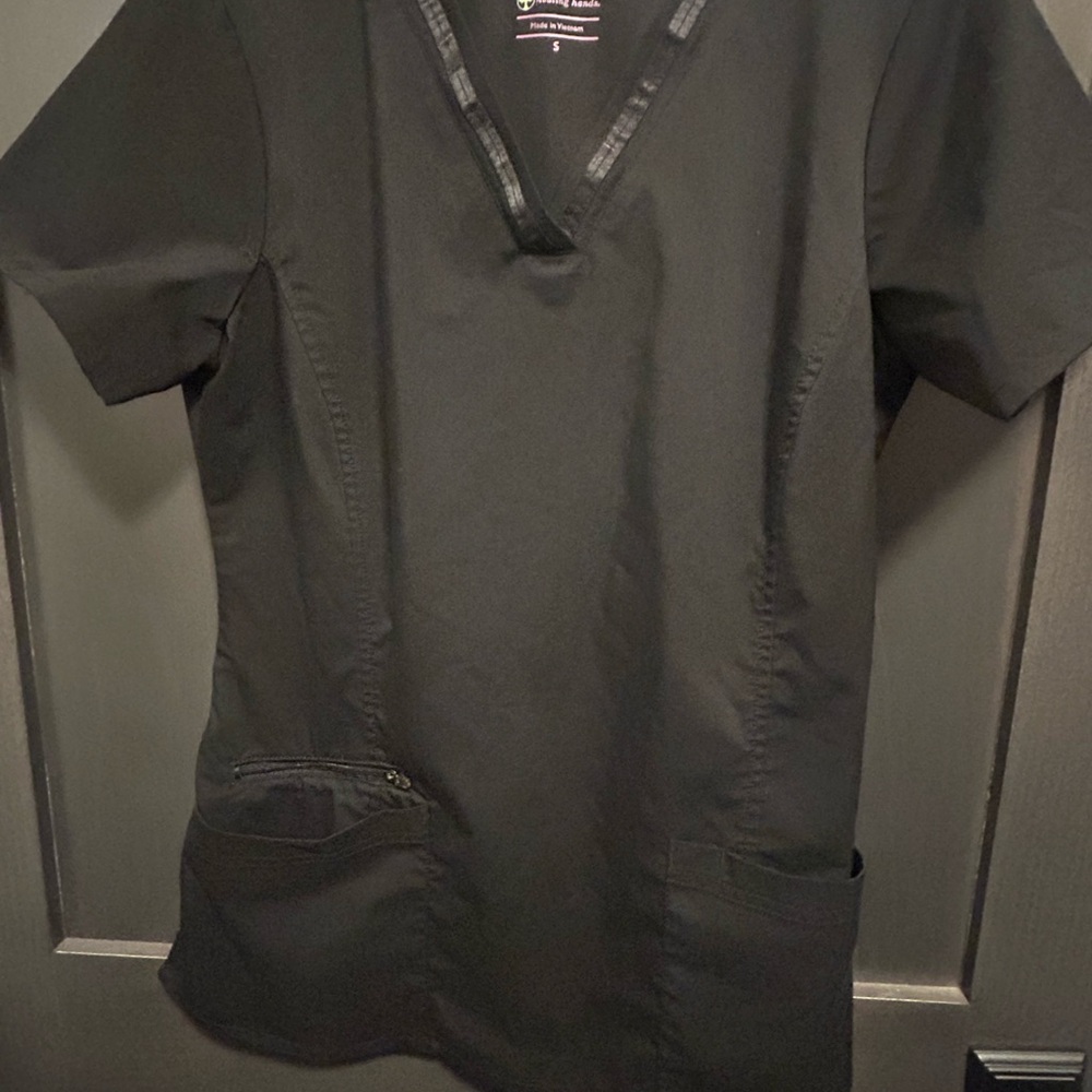 Classic Black Women's Scrub Top